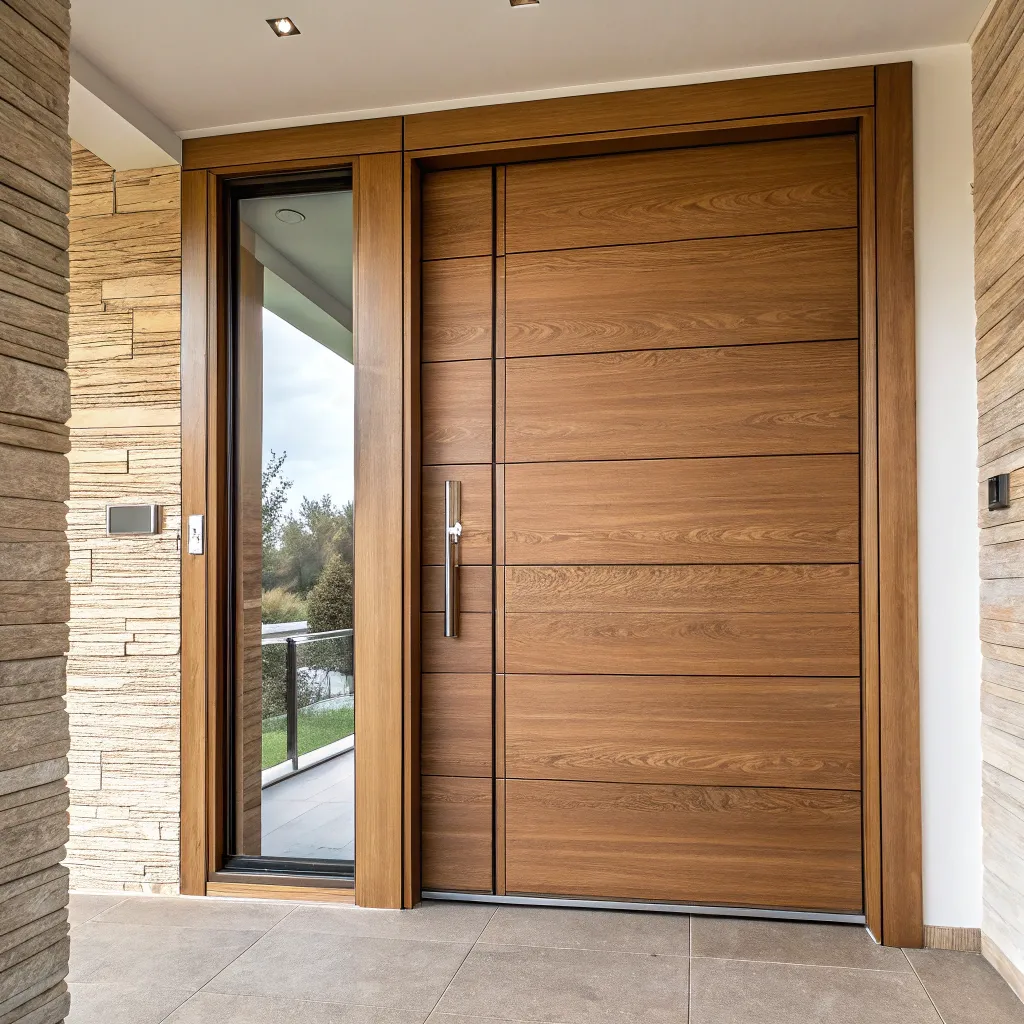 Modern wooden door